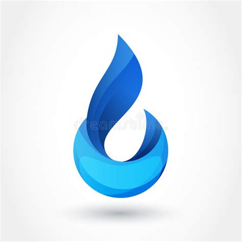Vector Logo Design Template Abstract Blue Water Drop
