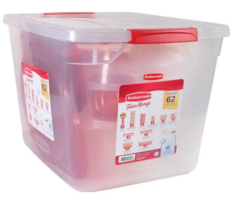Food storage containers are ideal for preserving, transporting and storing food items. Rubbermaid 62 Piece Food Storage Containers Set TakeAlongs ...