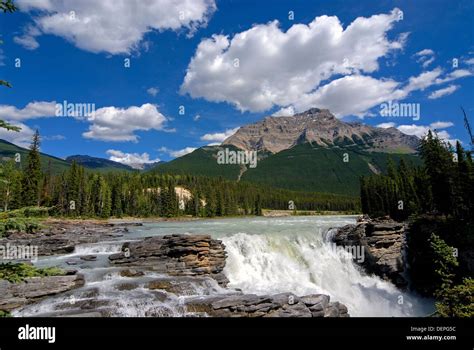 Athabasca Falls Rocky Mountains Alberta Canada Stock Photo Alamy