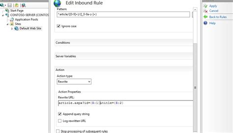 Creating Rewrite Rules For The Url Rewrite Module Microsoft Learn