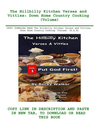 [pdf] Download Read The Hillbilly Kitchen Verses And Vittles Down Home Country Cooking Volume