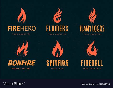 Fire Logos Royalty Free Vector Image Vectorstock