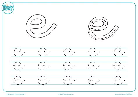 Sigue Las Flechas Para Trazar La Vocal E Después Prueba Sin Flechas