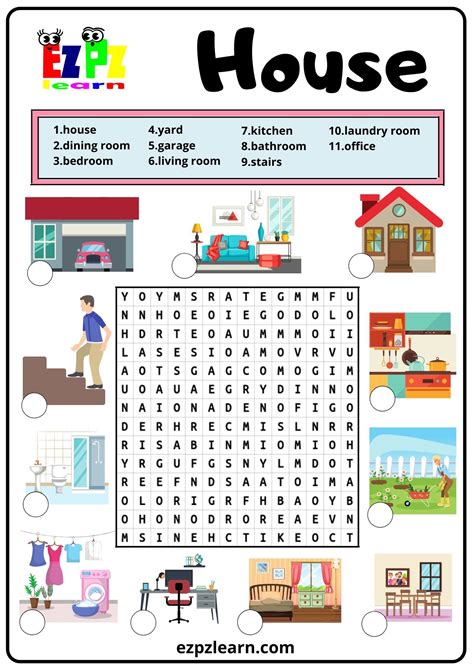 House Rooms Word Search 2