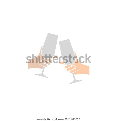 Two Hands Cheering Glasses Champagne Icon Stock Illustration 2231985627 Shutterstock