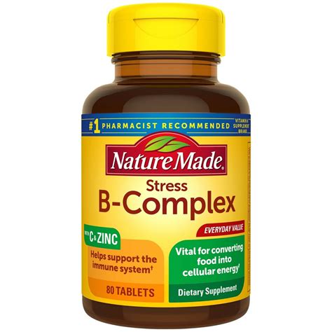 Complejo B Con Vitamina C Y Zinc Nature Made 80 Tabletas 31604031480