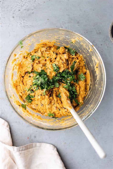 My kids love these as is, but for anyone who has to have a marshmallow topping, just add a few mini ones on top of the patties after you remove them from the pan. Curried Sweet Potato and Chickpea Patties - Cupful of Kale