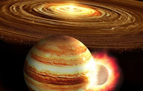 ¿chocó Júpiter Con Un Planeta Enorme