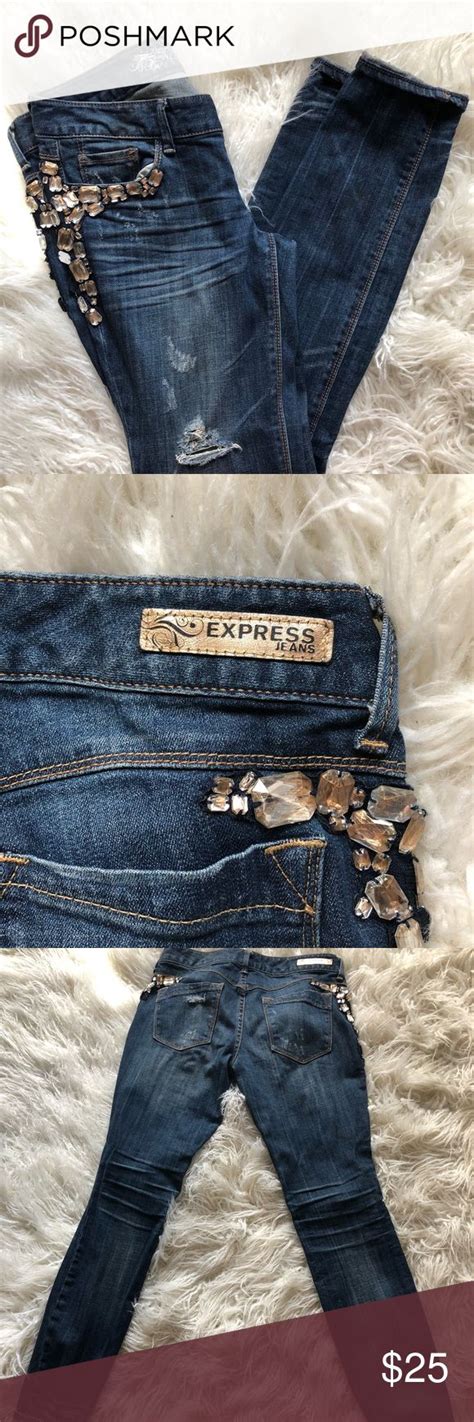 Express Embellished Jewel Jeans These Are Super Stylish Jean That Are