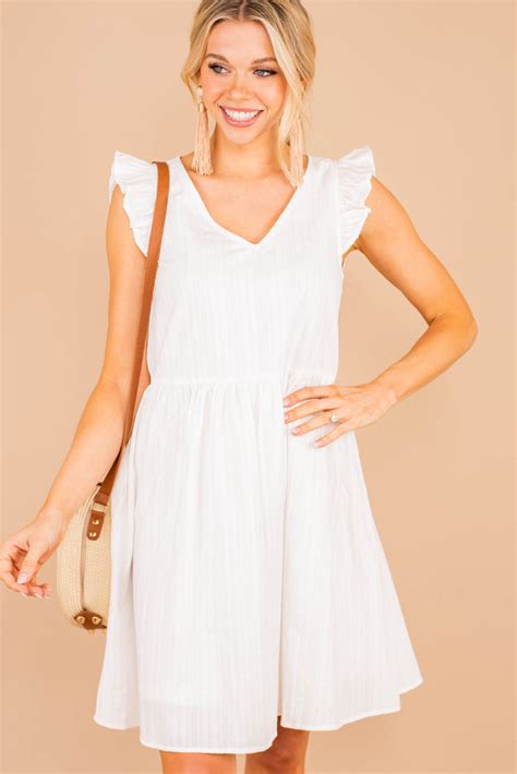 Classic Sun Ivory White Babydoll Dress Cotton Dress Shop The Mint