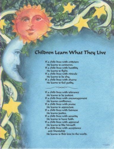 Children Learn What They Live A Poem By Dorothy Law Nolte
