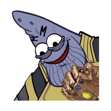 Patrick As Thanos Disney Fan Art Meme Stickers Spongebob Memes