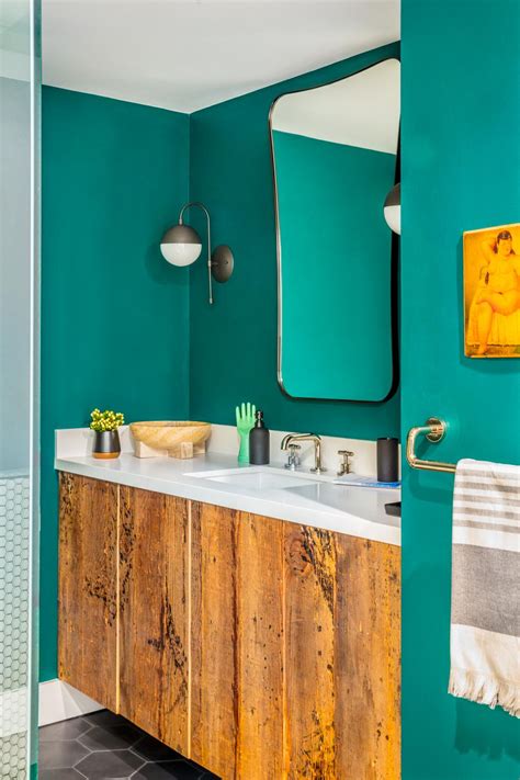 20 best images about colour inspiration for apartment on these pictures of this page are about:emerald green tile bathroom. Eclectic, Emerald Green Bathroom With Wood Vanity | HGTV