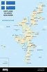 Shetland islands map with flag Stock Vector Image & Art - Alamy