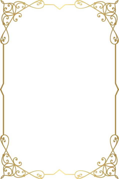 Fancy Gold Borders Png 5350x8000 Png Download