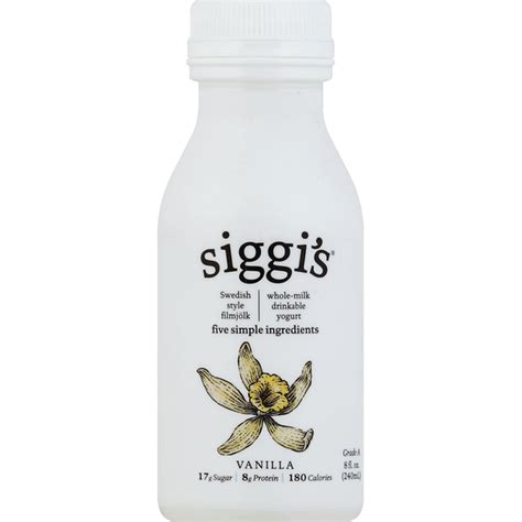 Siggis Vanilla Whole Milk Probiotic Drinkable Yogurt 8 Oz Delivery