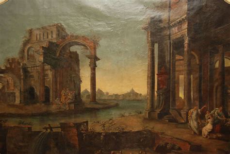 A Monumental Roman Painting Of Ancient Ruins And People For Sale At