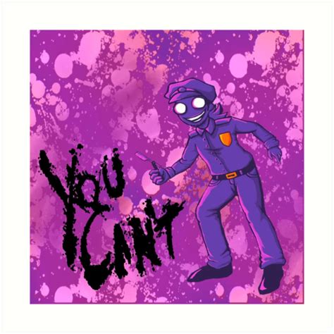 you can t fnaf purple guy art prints by r4gn0r0kxxx redbubble