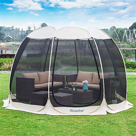This canopy valanced 10' x 20' screen tent kit. Amazon.com: Alvantor Screen House Room Outdoor Camping ...
