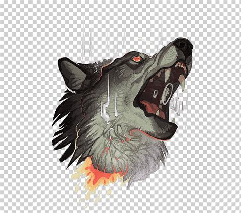 Howling Wolf Head Illustration Gray Wolf Tattoo Drawing Wolf Painted
