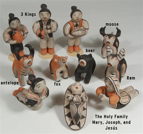 Southwest Indian Pottery Native Pottery Clay Figurine Nacimiento