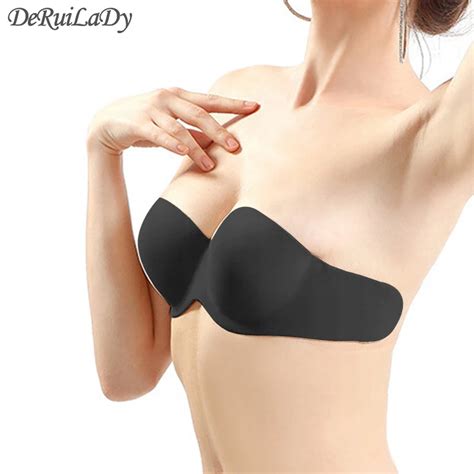 Deruilady Women Sexy Strapless Bra Backless Self Adhesive Invisible Bra