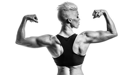 Hd Wallpaper Muscles Monochrome Women Fitness Model Short Hair