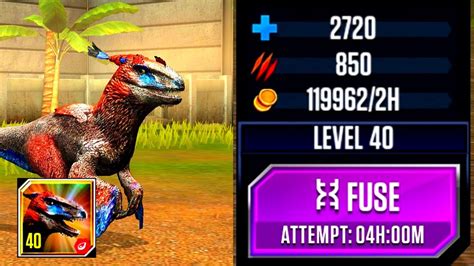 Mrraptor Mini Series Deinonychus Level 40 Max Jurassic World The Game Youtube