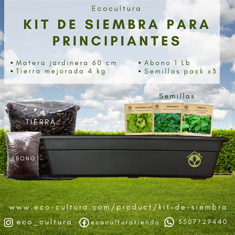 Kit De Siembra Con Jardinera Ecocultura