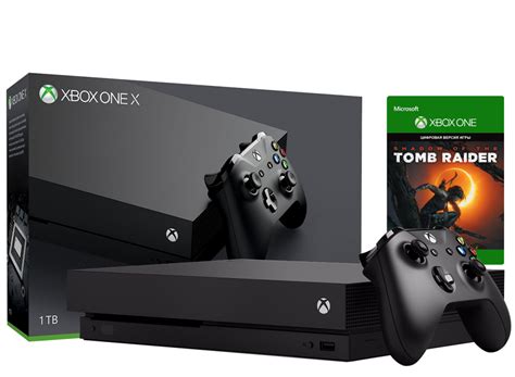 Microsoft Xbox One X 1tb Shadow Of The Tomb Raider купить цены на