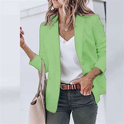 blazers for women business casual open front long sleeve jackets plus size lightweight work