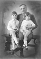 King Aleksandar I of Yugoslavia with two sons: prince Petar and prince ...