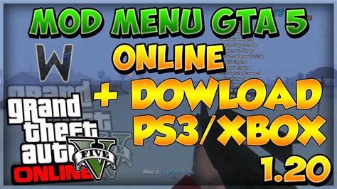 You now have a mod menu in gta v!!! GTA 5 ONLINE - MOD MENU PS3 - XBOX 1.24/1.25 + DOWNLOAD ...