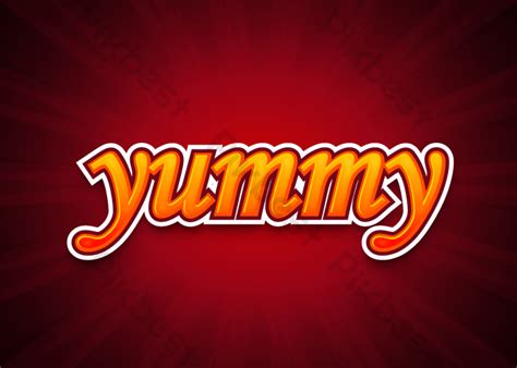 Creative Vector Yummy Editable Text Effect Graphic Design Png Images