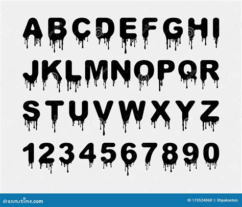 Dripping Font Svg Dripping Letters Svg Dripping Alphabet Svg Drip