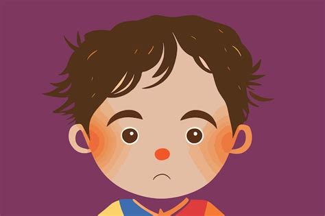 Premium Vector Child Illustration Boy And Sadness Boy