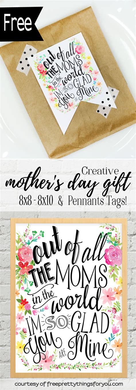 These subtle in color flowers has been made out of paper and then roped in a wreath ring to make a cutest mother's day gift idea for your mom and a little three. Creative Mother's Day Gifts- Tags and Wall Art Included ...