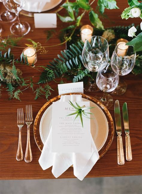 Gold And Greenery Tablescape Winter Wedding Colors Winter Wedding