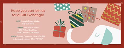 gift exchange  invitations evite