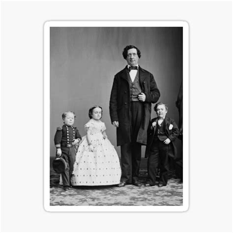 tom thumb and lavinia warren with commodore nutt circa 1860 sticker for sale by