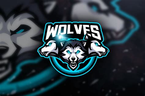 Wolves Mascot And Esport Logo ~ Logo Templates ~ Creative