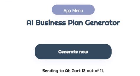 Ai Business Plan Generator Generait Your Ai Toolbox