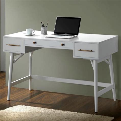 Coaster 800516 home furnishings office desk white. Mid-Century Modern Design White Home Office Writing ...