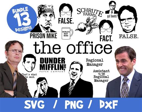 The Office Svg 55 Files Bundle The Office Bundle Svg The Office