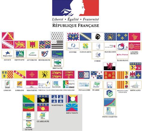 The Flag Map Of France Is Shown With All Different Colors And Designs