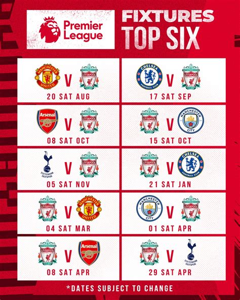 Liverpool Fc 2022 23 Premier League Fixtures Circle The Date