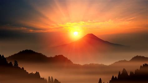 Sunrise At Mt Fuji Japan Bing Gallery