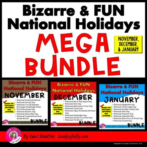 Bizarre And Fun National Holidays Mega Bundle November December