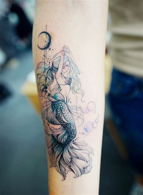 Beautiful Mermaidsiren Tattoo 🧜🏼‍♀️🌙 Tatuajes De Sirenas Diseños De