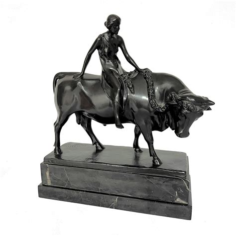 Hans Muller Antique Bronze Figure Europa